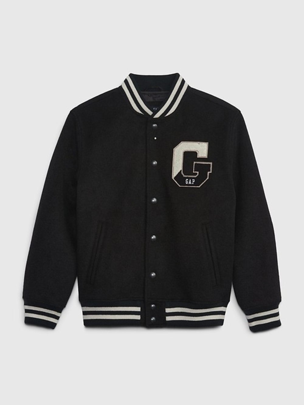 Gap Kids Varsity Letterman Jacket Wool Blend Bomber Coat Size M (8)